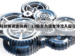 科创板资金动向：13股主力资金净流入超亿元
